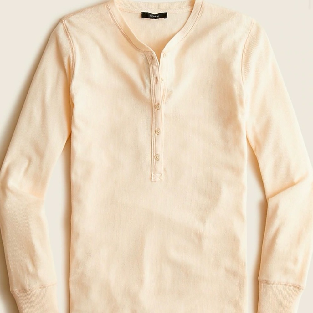 J crew ribbed Henley t shirt